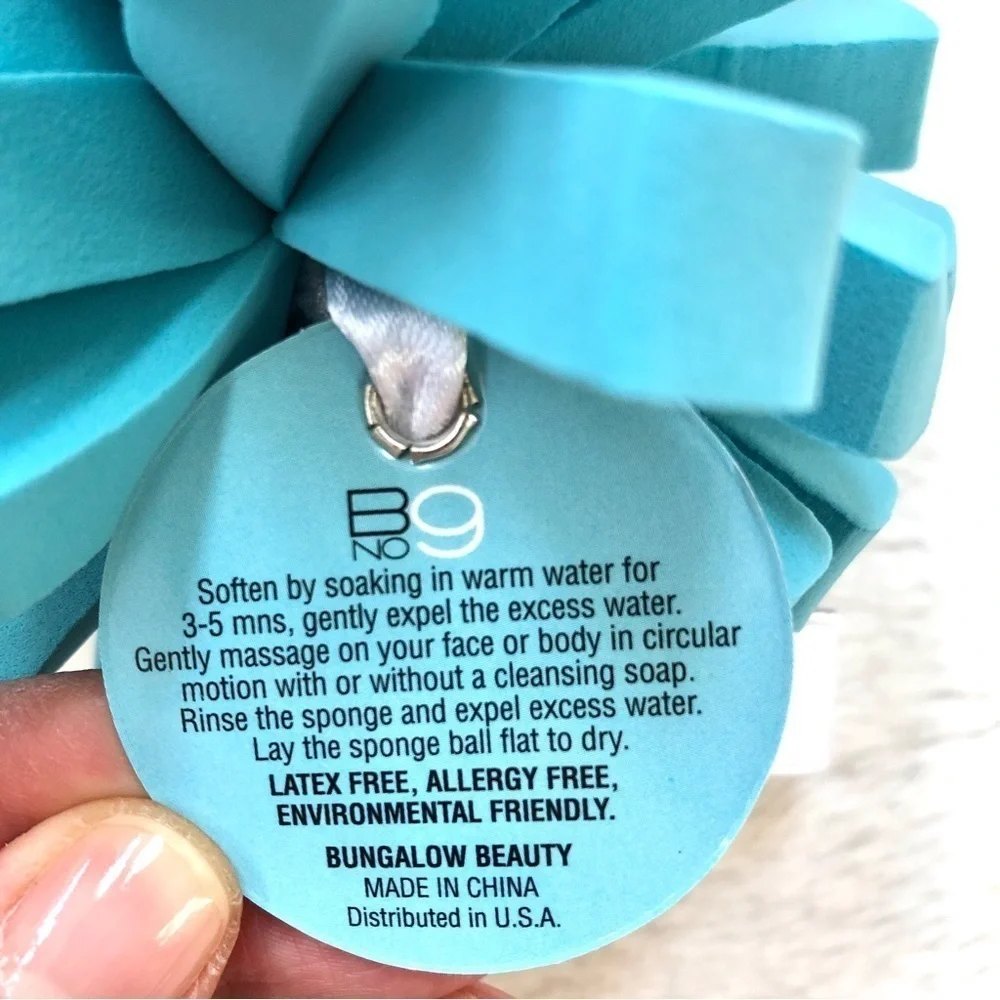🔴 5 for $10 ONE B NO 9 Bath & Shower Ball Blue Color Latex Free Allergy Free